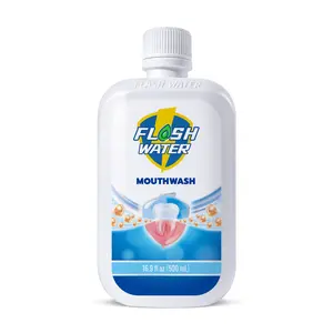 Flash Water Alcohol Free Mouthwash, Gentle Non-Irritating Formula for Adults & Kids, Fresh Breath & Daily Oral Care, Family Size 16.9 fl oz