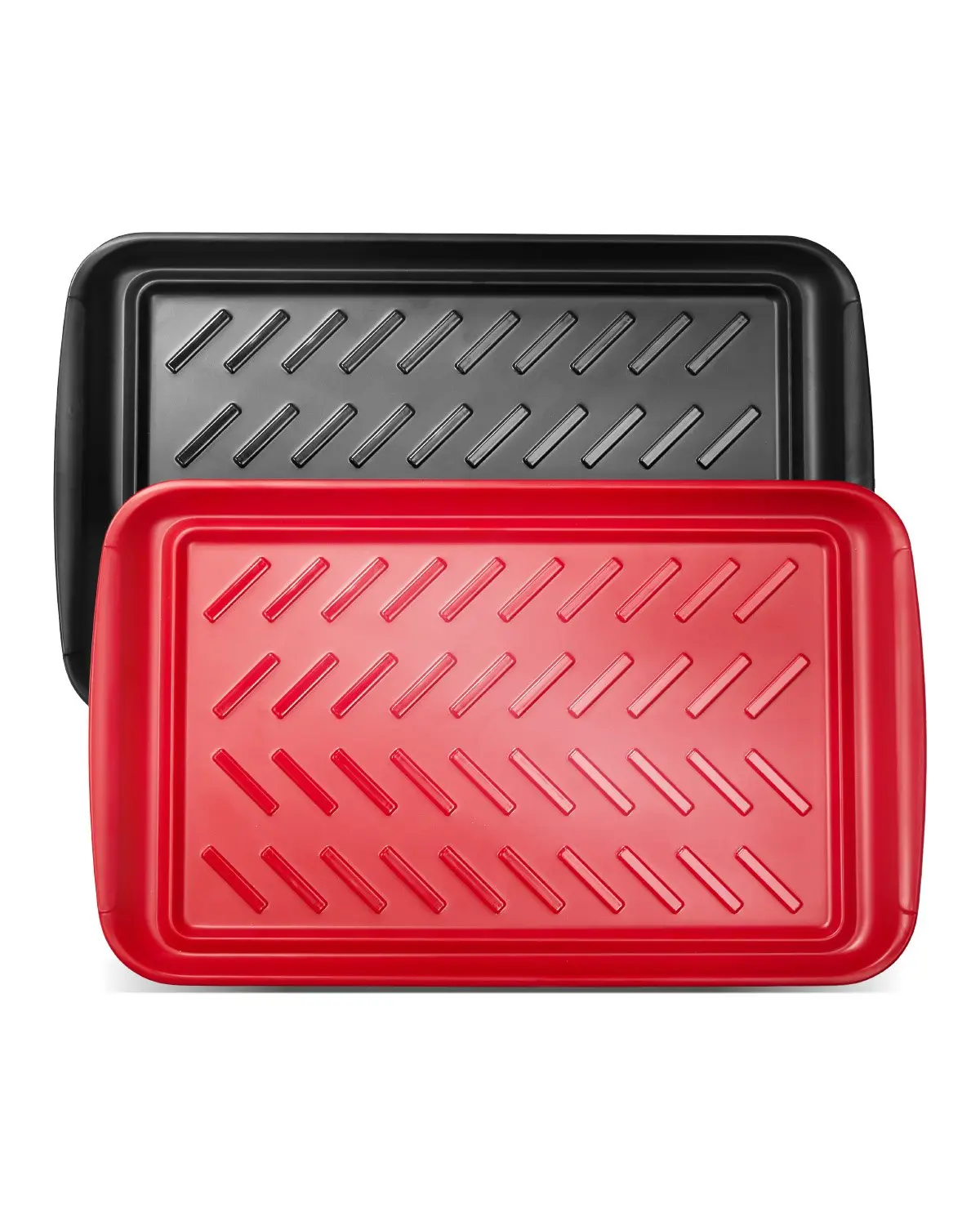 Plastic Serving Trays 17x10.35 Inch Anti-Slip Eating Food Trays 2-Pack Plastic Serving Trays 17x10.35 Inch Anti-Slip Eating Food Trays 2-Pack