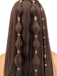 Hollow Out Design Hair Rings, Boho Style Hair Jewelry for Women & Girls Weave, Fashion Hair Accessories for Party, Daily Clothing Decor