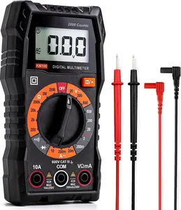 Digital Multimeter with Case, DC AC Voltmeter, Ohm Volt Amp Test Meter and Continuity Test Diode  Tester for Household Outlet, Automotive  Test (Anti- with Double )