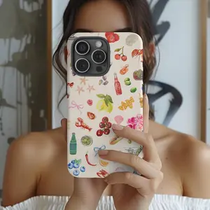 Dolce Vita Coquette Collage Phone Case, European Summer Premium Film 2 in 1 Phone Case - Durable, Shock Absorbing and Stylish Protection - Compatible with iPhone 16, 15, 14, 13, 12, 11, Plus, Pro, Pro Max, Perfect birthday gift for friends.
