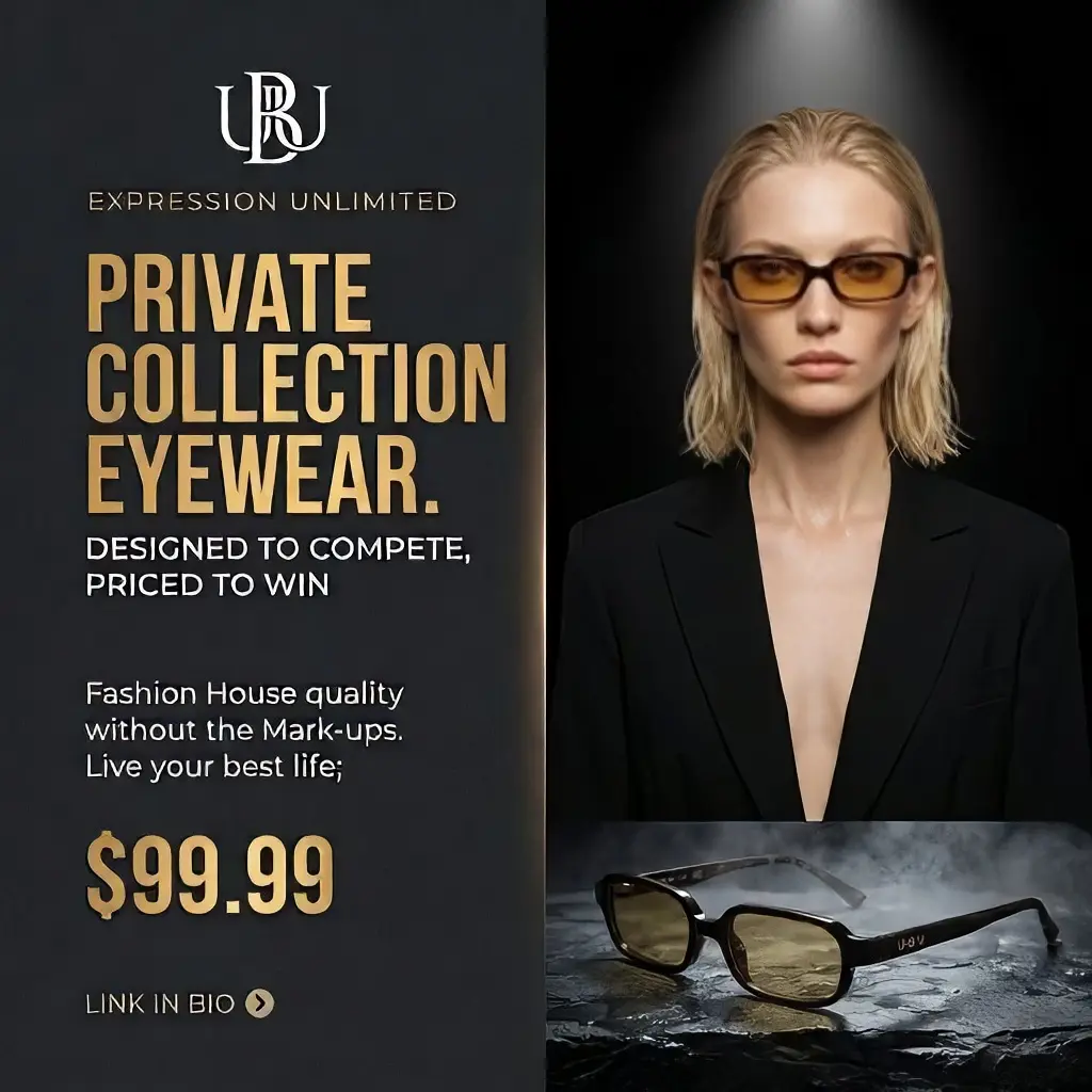 UBU Private Collection Eyewear Multi Colors Slim Acetate Frames Fashion House Quality Expression Unlimited