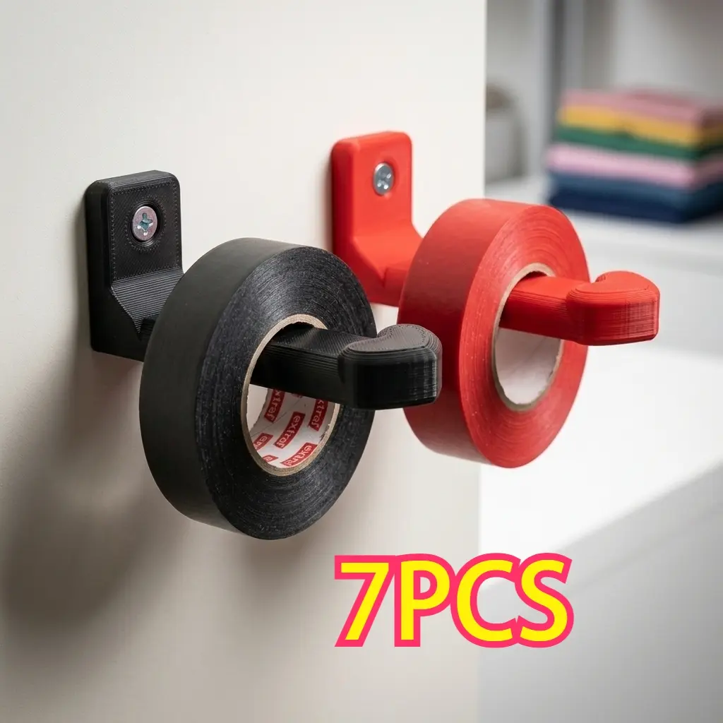 7Pcs Wall-Mounted Tool Holder Durable Tape Dispenser Storage Rack Corrosion-Resistant Organizer Reliable Hanging Multi-Functional Hooks for Washi Tape Workshop Craft Room Garage Tool Organization Kitchen Storage