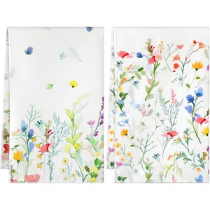 Spring Kitchen Towels Wildflower Hand  Dish Towels Absorbent Microfiber for Holiday Decoration Housewarming ( Wildflower)