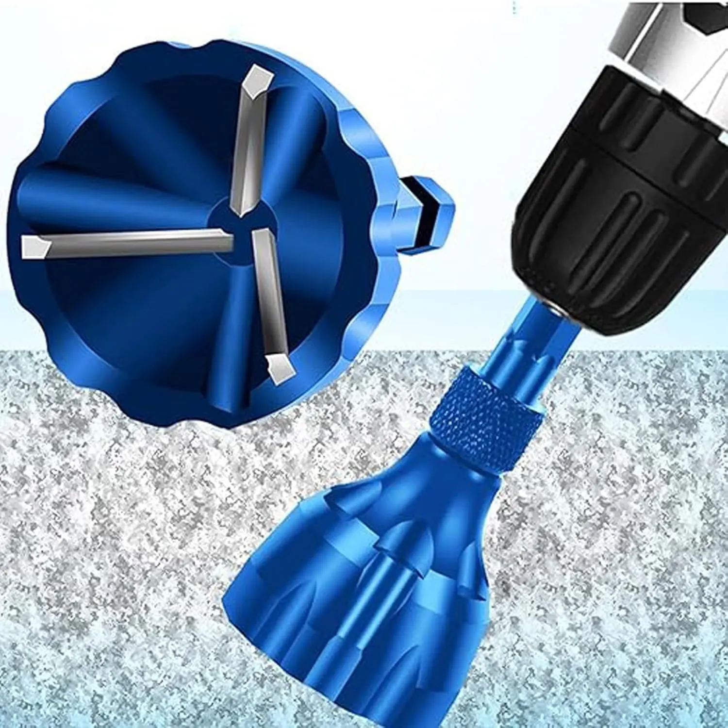 Deburring External Chamfer Tool with Tungsten Carbide Blade, HSS Hex Burr Removal Tool for Copper Steel Aluminum Metal, Bolt Thread Repair, Deburring Drill Bit Bolt Thread Repair Tool with Quick Release 1/4" Hex Shank (1/8"-3/4")