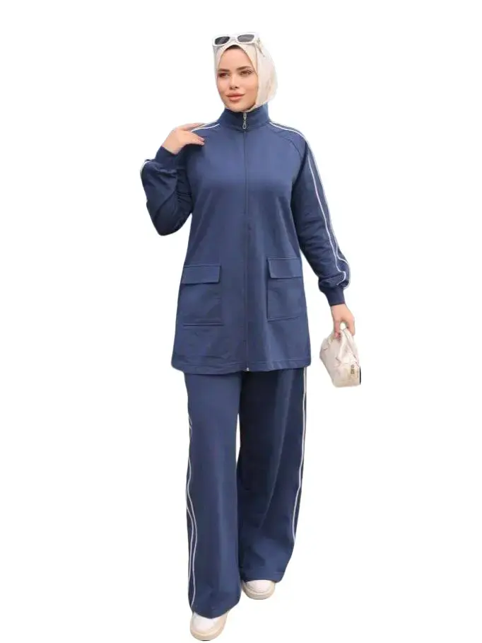 Women’s Sporty Knitted Cotton Training Set – طقم رياضية من القطن