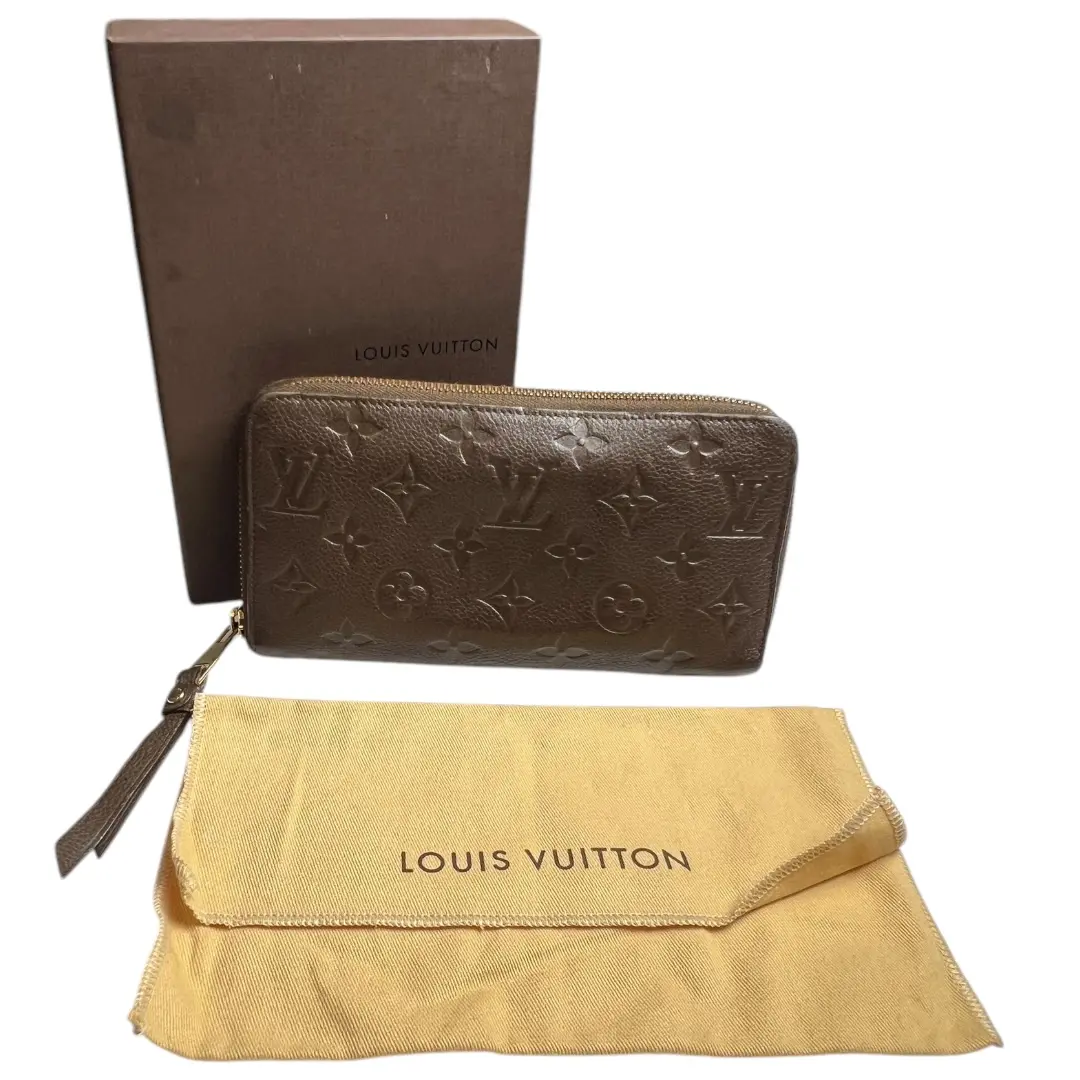 Pre-owned Louis Vuitton Leather Wallet Louis Vuitton: Brown LV Monogram Empreinte Secret Ron Zip Around #002