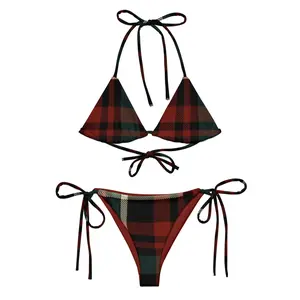 Red Black Gingham Pattern Plaid Bikini  Tartan Pattern  Checkered Bikini  Hot Girl Summer Y2K Christmas