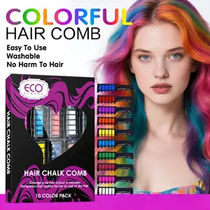 10 Color Hair Dye Comb Set, No Harm To Hair, Haircare, Washable, Easy Application Precision Combs for Highlights & Roots, Professional Salon Quality at Home Use