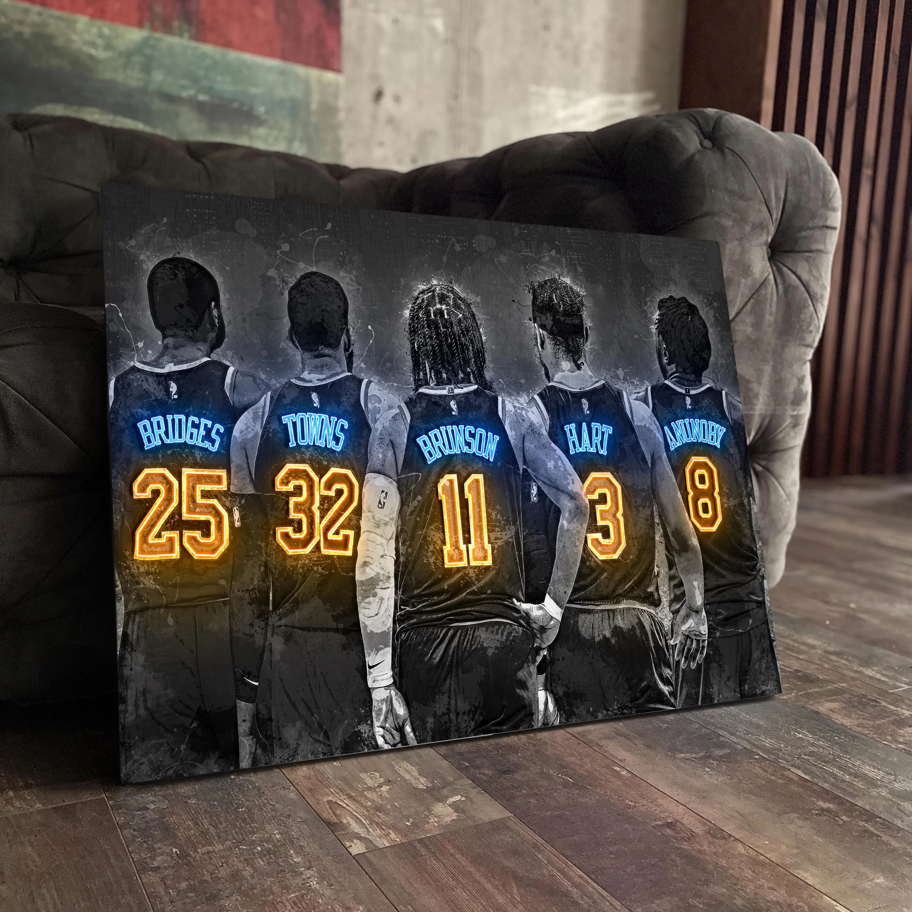 New York Knicks Poster Championship Team Basketball Wall Art NBA Player Unframed Print Sports Home Decor, Birthday Gift