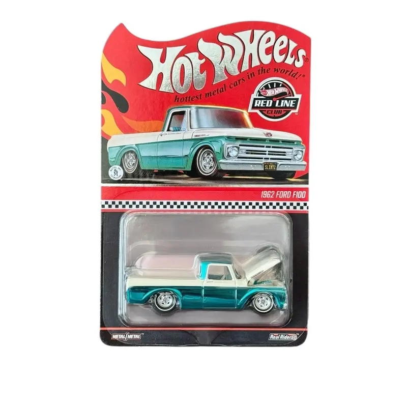 Hot Wheels RLC 1:64 Scale 1963 Ford F100 Classic Truck Model Car, Red Line Club Diecast Metal Toy for Display-Play, Classic Trucks