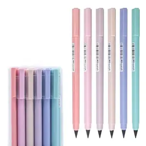 Inkless Eternity Pencils Set, 6pcs Macaron Color Technology Eternity Pencil Set, Pencil for Students Painting, Office Stationery & Supplies