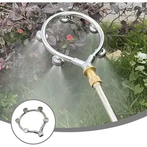 Atomizing Nozzles Stainless Steel Misting Nozzles Ring Shaped Porous Atomizing Misting Sprayers for Garden Humidification Spraying Multifunctional Annular Nozzle (Cool Summer Essentials)