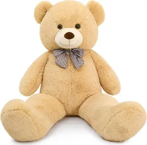 Giant Teddy Bear 4 Feet,Adorable and Cuddly Big Bear Stuffed Animal 47", Classic Teddy Bear Plush Gift Decoration for Baby Shower,Party,Birthday,Valentines Day,Tan