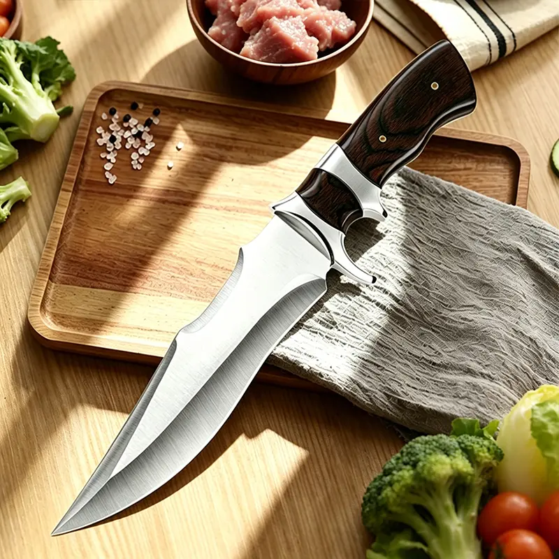 High Carbon Steel Kitchen Cooking Knives - Anti-Slip Handle, Easy Meat & Vegetable Cutting Tool for Home Kitchen, Precise Veg Slicing