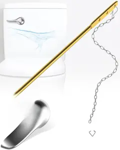 Toilet Flush Handle Replacement Kit – Universal Front Mount Toilet Lever with Chain, Compatible with American Standard & Mansfield, Complete Inside Tank Repair Parts Kit          Ask ChatGPT