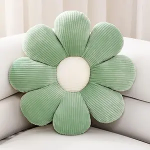 Flower Shaped Throw Pillow,  Cushion, Floor Pillow,Seating Cushion, Room Decor & Plush Pillow for Bedroom Sofa Chair(Green,15.7'')