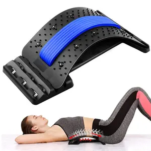 Adjustable Back Stretcher, Stretching Lumbar Back Massager, Lower & Upper Lumbar Support Fitness Machines for Home Office