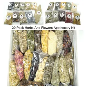 20 Piece Dried Herbs And Flowers Kit | Herbal Spell Kit | Potpourri Kit