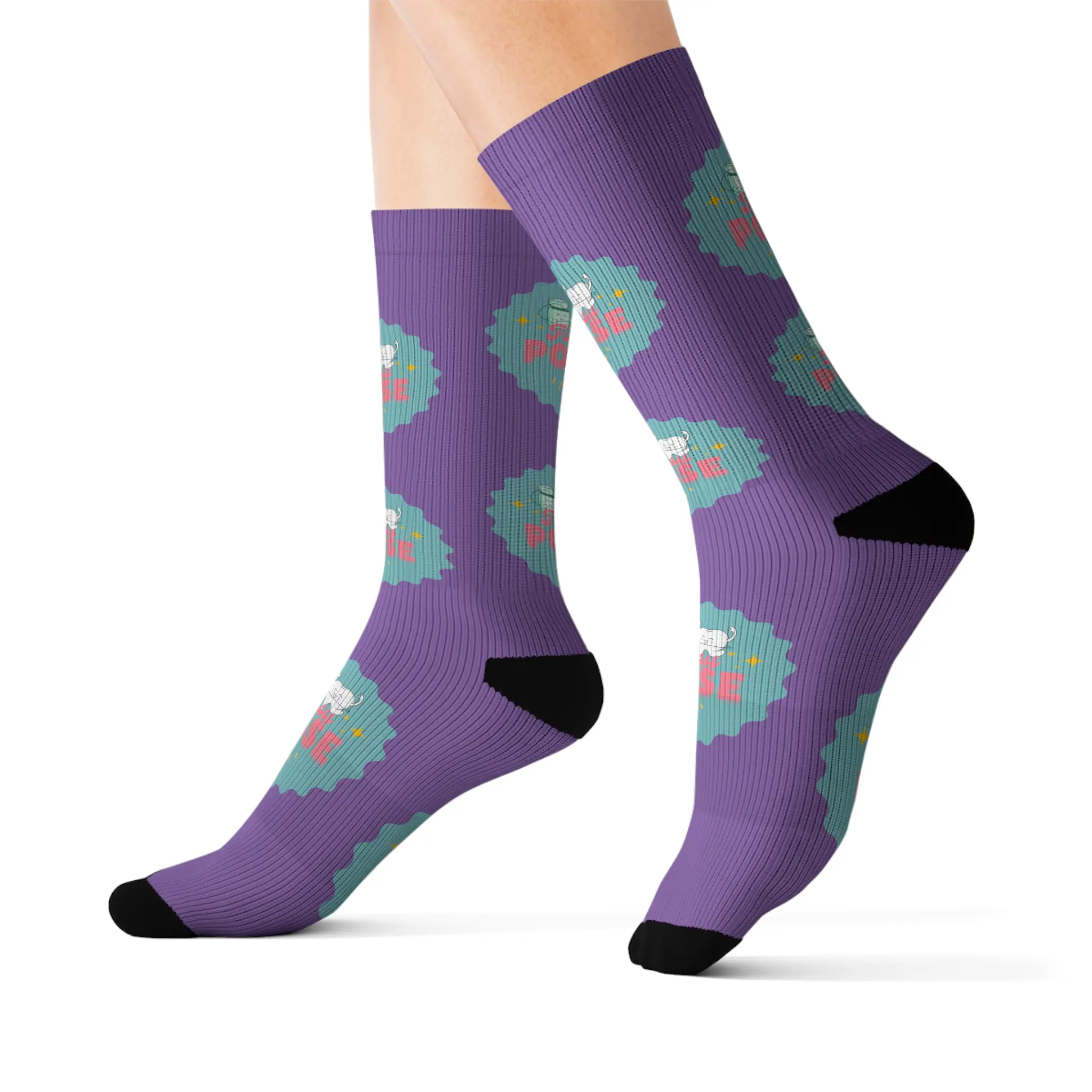 Flossy Posse Dental Socks Dentist Hygienist Assistant Gift Tooth Pattern Office Fun Dentist Crew Socks
