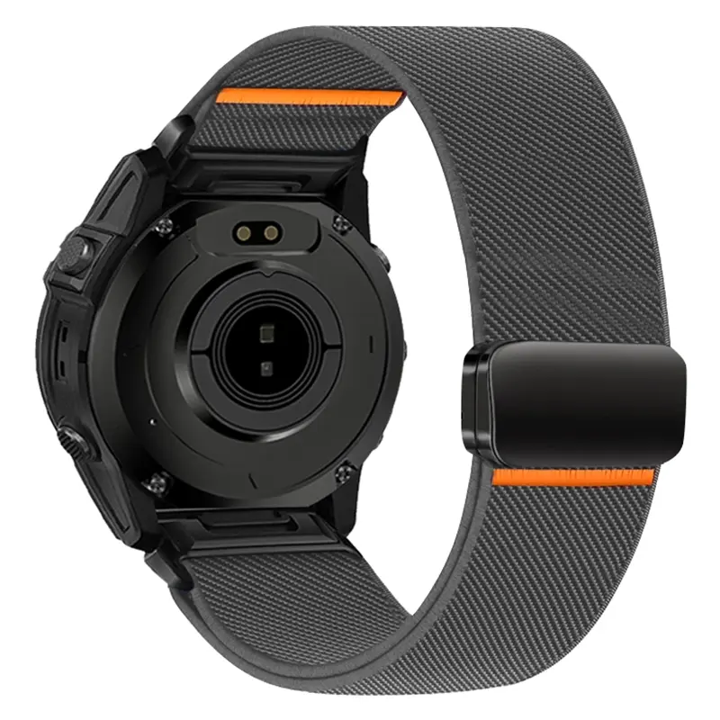 20mm/22mm/26mm Stretch Nylon Quick Fit Watch Band, Smart Watch Accessories, Smartwatch Accessories, for Garmin Fenix/Epix/Enduro Compatible with Fenix 5/6/7/8 Series, Enduro 1-3, Epix (Pro) Gen 2 - Durable, Breathable & Adjustable with Magnetic Closure