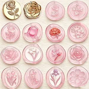 3D Embossed Flower Wax Seal Stamp Head, Thickened Design for Envelopes/cards/gift Boxes, DIY Decoration Tool, Single Piece