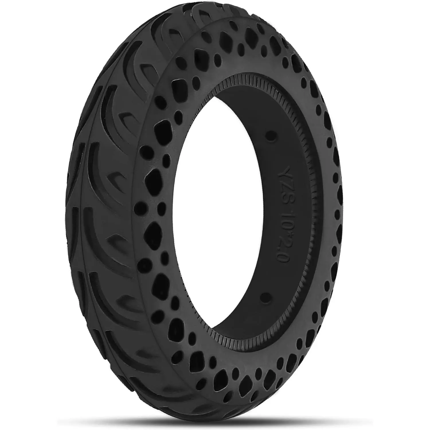 10x2 Puncture-Proof Porous Honeycomb Solid Tire, Shock-Absorbent Inner Tube-Free Replacement Wheel for Ninebot F40 D40X, Hiboy S2 Pro Max, Gotrax G4 F65 D28U, Journey Scooters Equipment, Tubeless Bike Tire, No Inner Tube Needed, Porous Honeycomb Structure