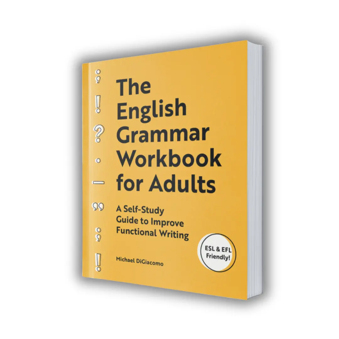 English Grammar Workbook for Adults - English Paperback, Self-Study Guide, Engaging Workbook Keeps Practice Fun, From School to Social, Quick Answer Boxes, 208 Pages to Boost Writing Skills