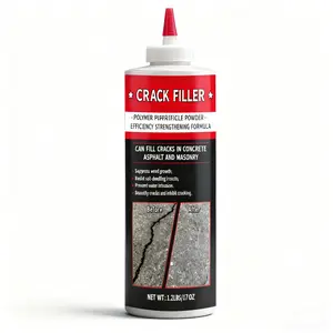 Concrete Crack Filler 1.2 lb Bottle, Waterproof Filler -TheUltimate Solution for Concrete Cracks & Invisible SealingStrong Bonding, Crack-Resistant, Cold-Resistant, LongLasting Durability Includes Application Tools for EasyInstallation