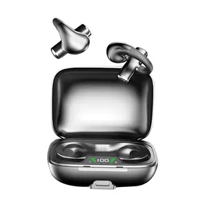 Open clip earphones, earrings, wireless earphones, Bluetooth 5.3 built-in microphone with wireless charging case, fitness, running, training audio earphones