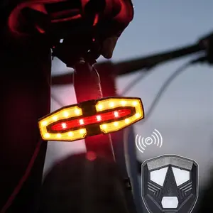 XTAUTO FathersDayGift Type - C and Solar Charging Bicycle Taillight,Remote - controllable,Easy - to - install Bicycle Taillight,Bicycle Taillight with Multiple Signal Turns DIBMS  rechargeable bicycle light  IPX5 Waterproof bicycle safety