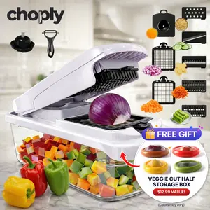 Choply™ 15-in-1 Veggie Chopper — Professional Vegetable Chopper Dicer Slicer for Meal Prep Onions Salads and More