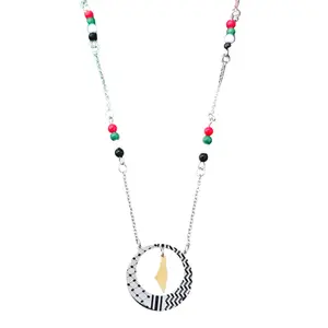 Long Palestine Keffiyeh Necklace