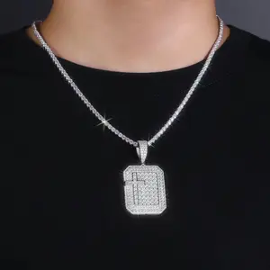 Sovereign Shield Moissanite Pendant - 18K Gold Plated S925 Silver