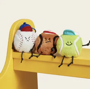 Playful Sports Theme Keychain Handcrafted Baseball & Tennis Charm with Enamel Detailing Unique Purse Accessory for Sports Enthusiasts