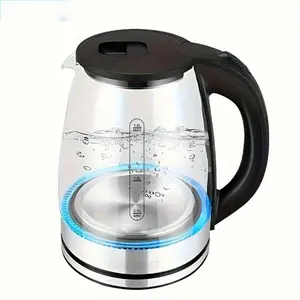 1.8L Electric Glass Kettle – Fast Boiling Water Kettle, 110V Auto Shut-Off, Wide Mouth, LED Light, BPA-Free, Ideal for Tea, Coffee, Dorm & Home