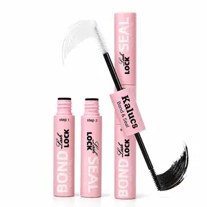 Kalucs Eyelash Glue Long Lasting 72H Strong Hold Waterproof 2 in 1 Cluster Bond and Seal Glue Eye lash Adhesive Glue for DIY Lash Extensions