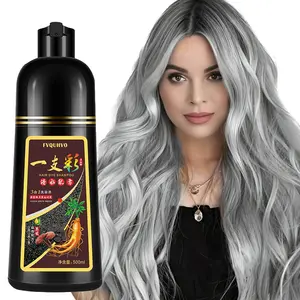 Natural Silver Gray Hair Color Shampoo, 16.9 Fl Oz, 3-IN-1 Hair Dye , Nourishing & Dyeing for Men Women Colors in Minutes, Easy to Use