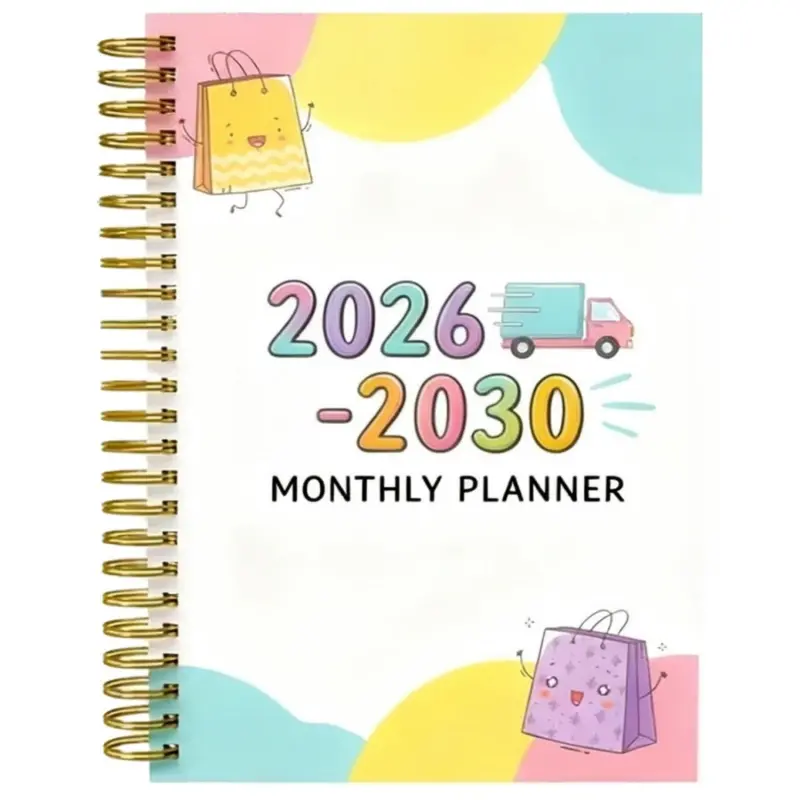 2026-2030 Monthly Planner/Calendar, Schedule Planner, 5-year monthly planner, annual calendar plan, monthly labels, 5.5x8.3 inches, 71 sheets/142 pages thick paper, elastic cover, Planner Notebook