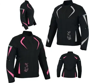 Women’s Waterproof Motorcycle Jacket – CE Armour Ladies Biker Coat, Cordura, Motocross, All-Weather