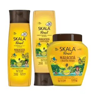 Skala Passion Fruit + Patua Oil Kit Hair Treatment Conditioning Cream for Curly Dry Weak Hair Mask Conditioner Haircare Shampoo Olive Comfort Cleanser