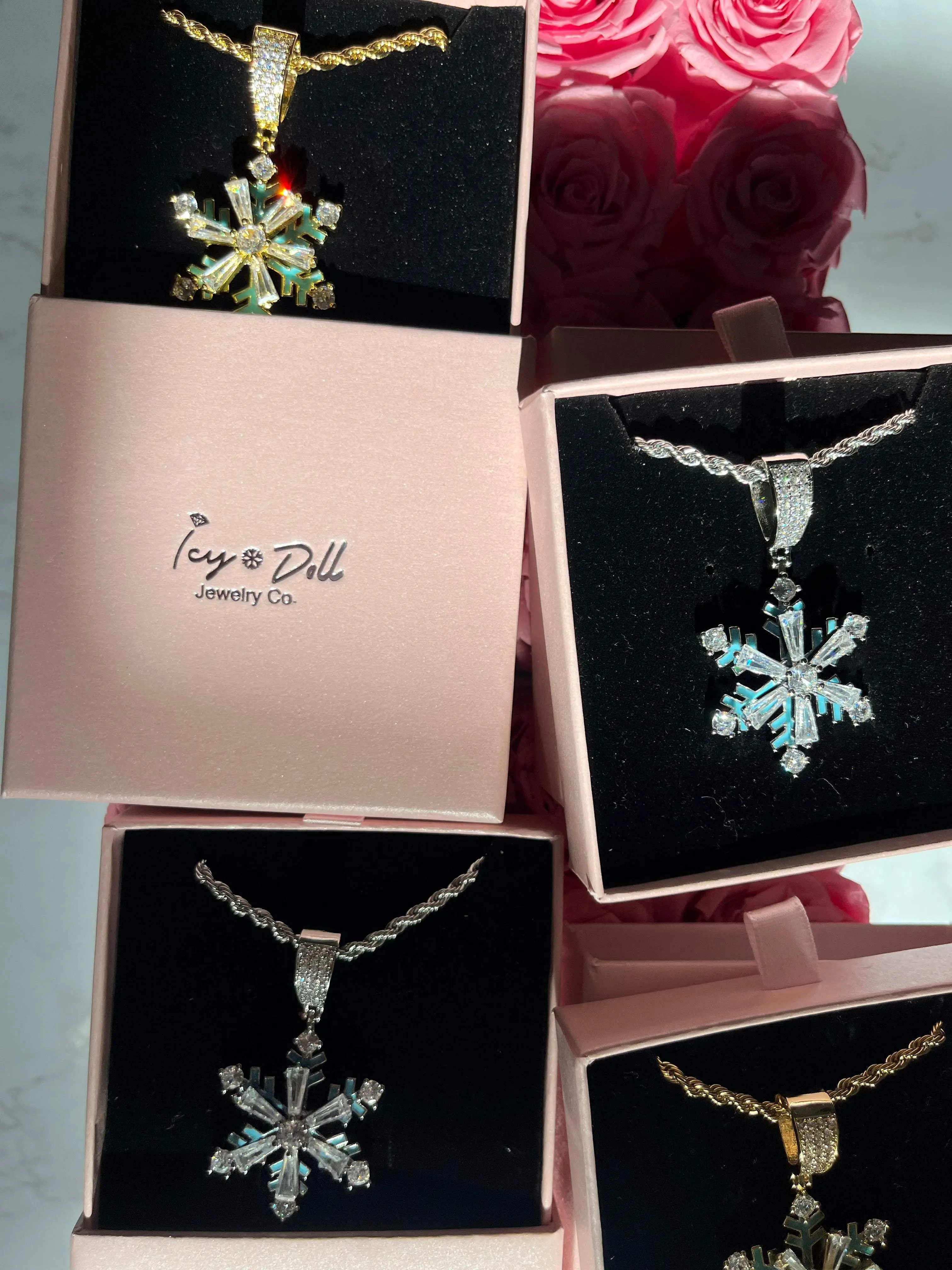 Icy Snowflake Necklace