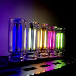 Car USB Night Light Touch Dimmable LED Filament Lamp Warm White Portable Lighting Plug & Play Decorative Atmosphere Light for Car Bedroom & More Luminous Flower Headbands Set