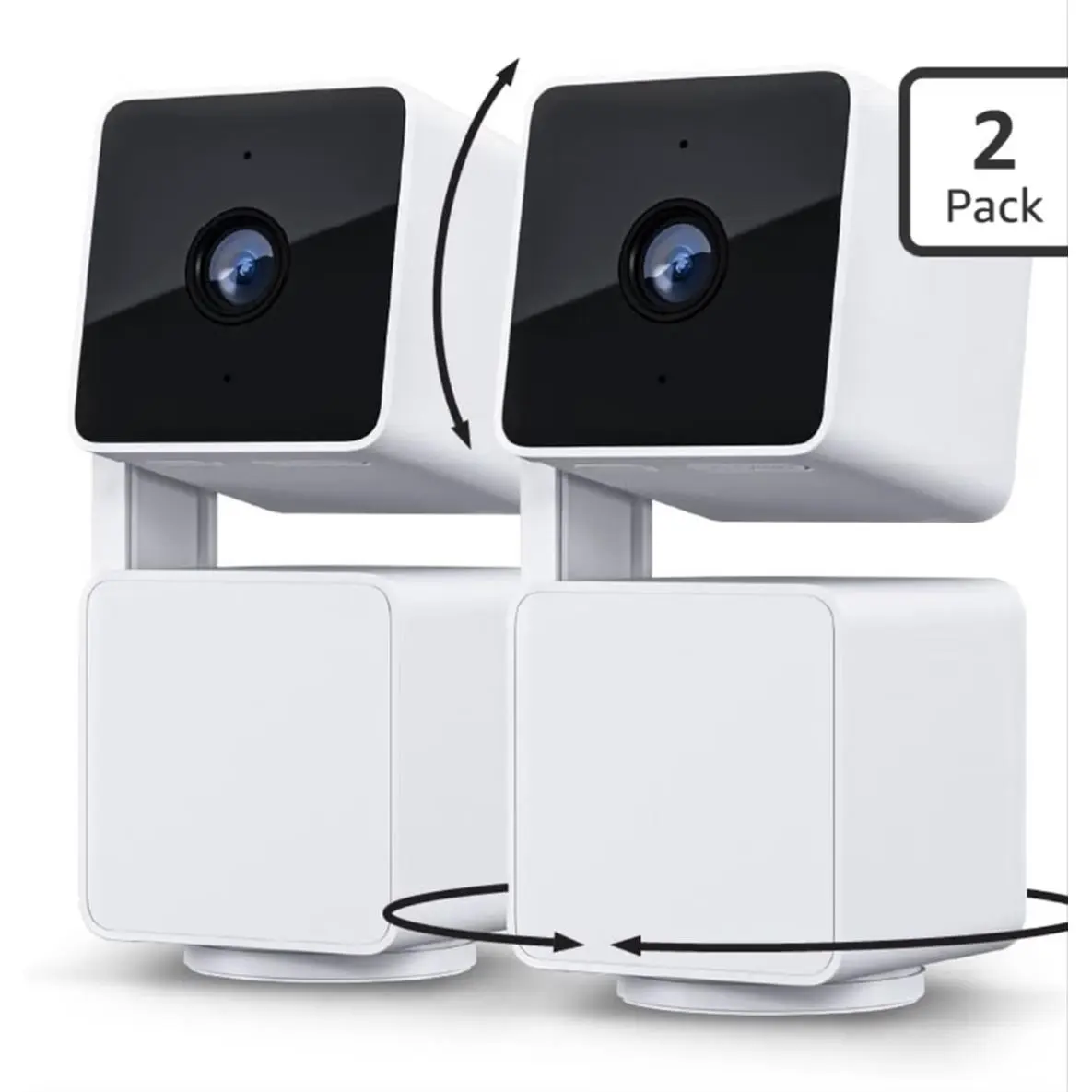 2 Pack Security Cameras with Pan-Tilt Functionality for Home Surveillance and Monitoring