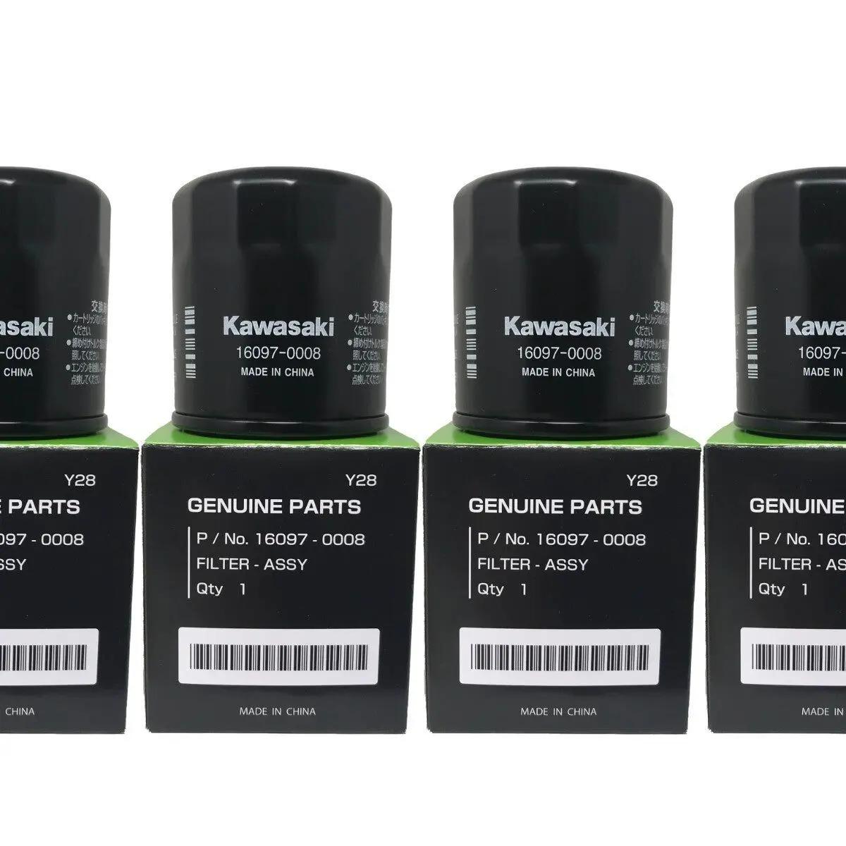 4 Pack Kawasaki OEM Oil Filter 16097-0008