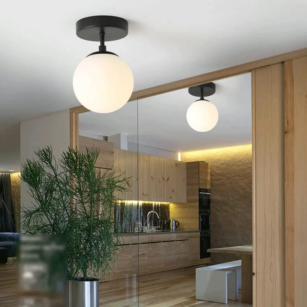 LED Nordic Style Hallway Ceiling Light, Modern Simple Entryway Lamp, Balcony Lighting, Corridor Fixture, Contemporary Design