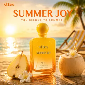 Sttes Perfume 23 Summer Joy Eau de Parfum for Women, Pear Banana Coconut Vanilla Sandalwood Perfume Spray, Tropical Gourmand Summer Fragrance, Long Lasting Scent,100ml