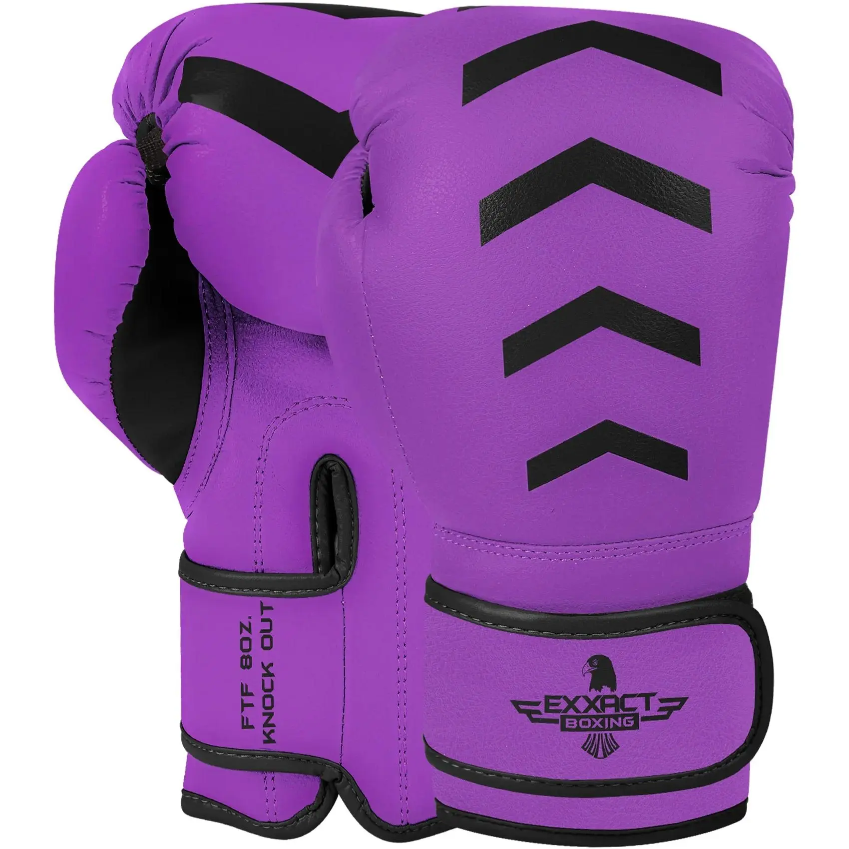 Exxact Sports Youth Knockout Boxing Gloves, Maya Hide Leather Training Gloves with Padded Impact Protection and Adjustable Velcro Wrist Support for MMA & Kickboxing, Protective Gloves, Knuckle Prevention Sports Gloves