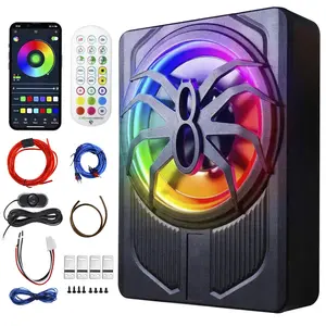 10" Powered Car Subwoofer 12V Slim Under Seat for Car SUV MPV Vehicle Amplifier