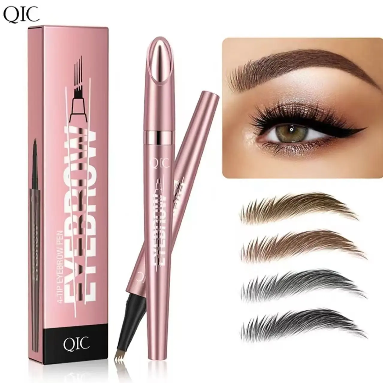 Light-Drawing Eyebrow Penci Waterproof Micro-Fork Eyebrow Pencil,Long-LastingBrow Pen for Natural Hair-Like Strokes,Smudge-Proof Makeup Tool for Daily Use & Soft Glam Precisely Sculpted Brows Cosmetic